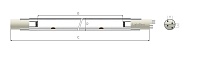 Лампа амальгамная LightBest GPHHVA 1554T10L STEP 471W 5,0A (J-32600, P-32600L)