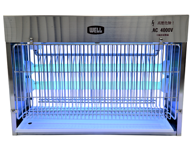 Ловушка для насекомых высоковольтная WELL WE-150-2SW влагозащищенная IP54 AISI 304 (90м2)